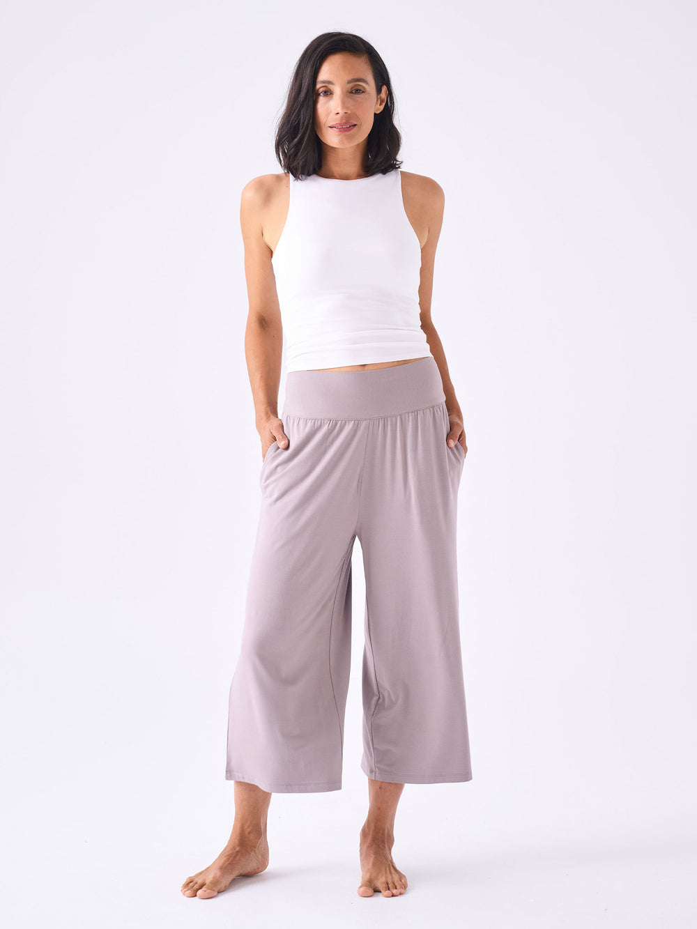 Cropped Nomad Wide Leg - Taupe