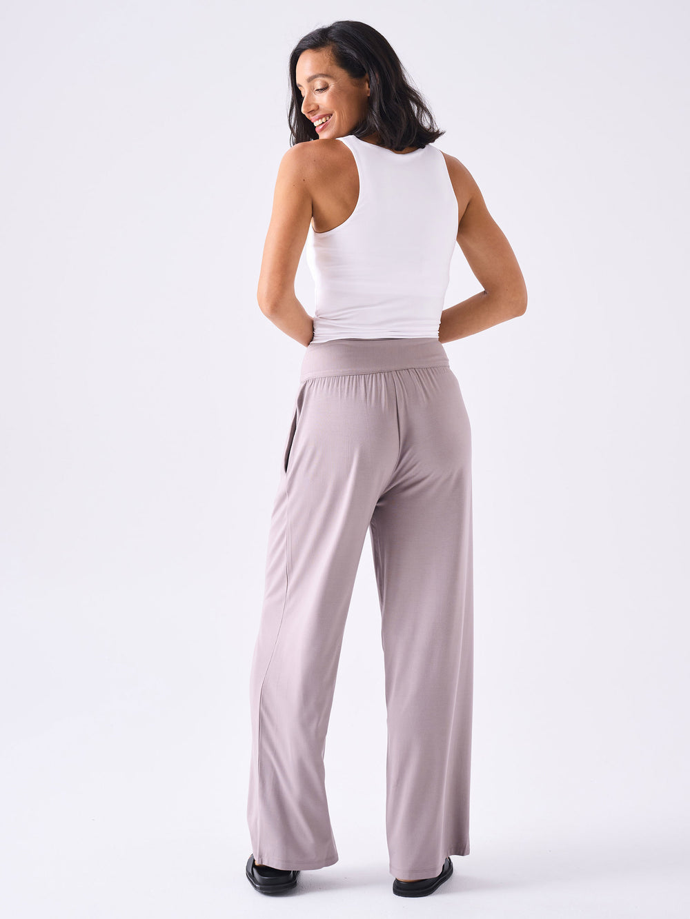 Nomad Modal Wide Leg Pant - Taupe