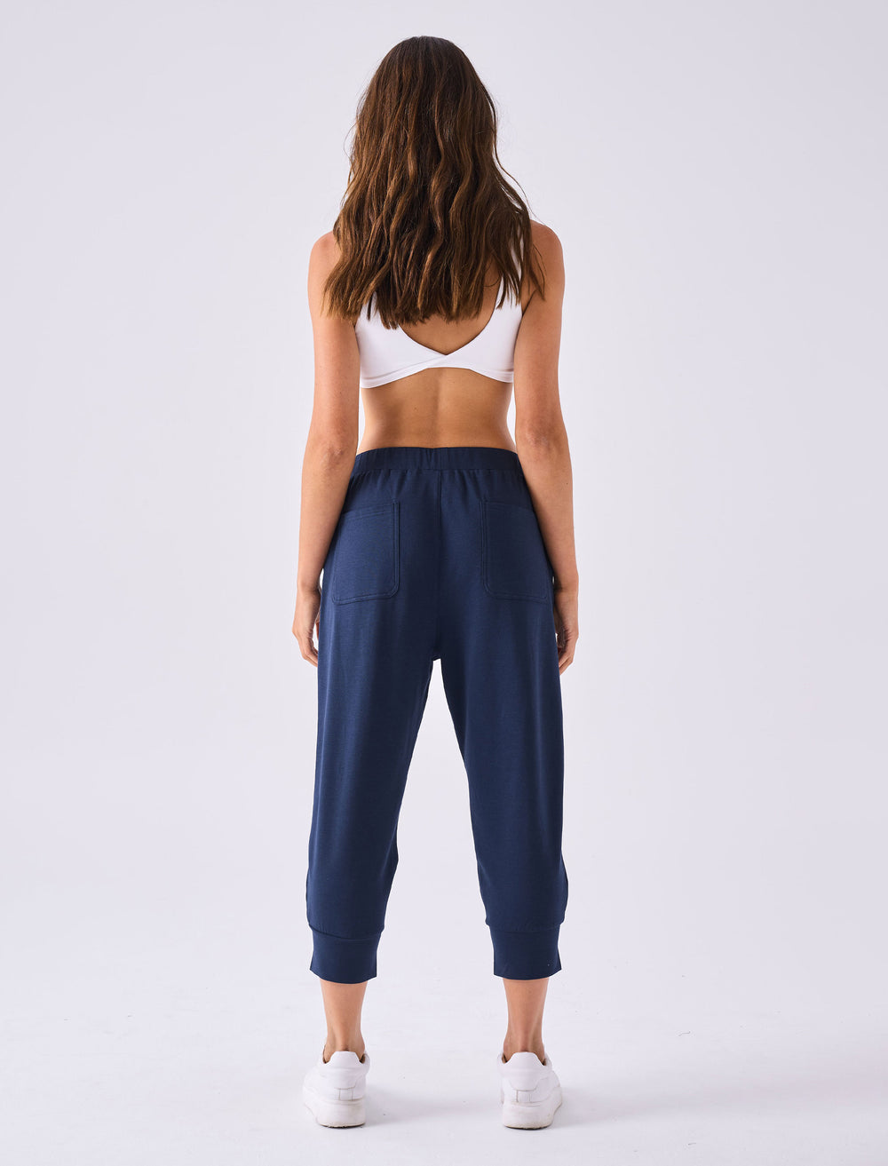 Breeze French Terry Cropped Jogger - Navy