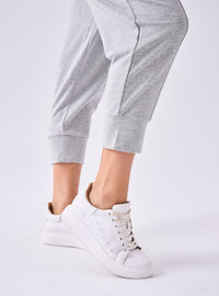 Breeze French Terry Cropped Jogger - Melange Grey