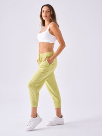 Breeze French Terry Cropped Jogger - Pistachio